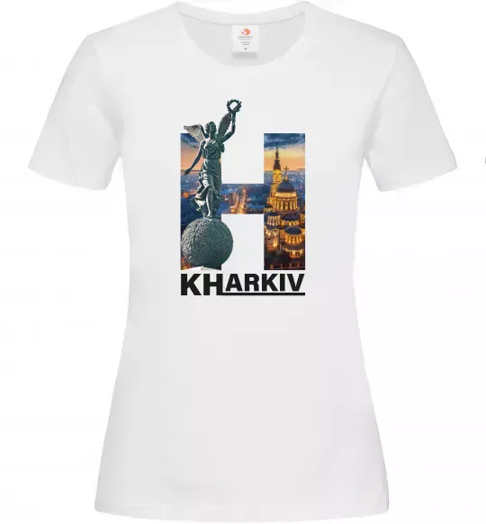 Жіноча футболка Рідний Харків Білий фото