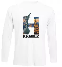 Лонгслів Харків райони Білий фото