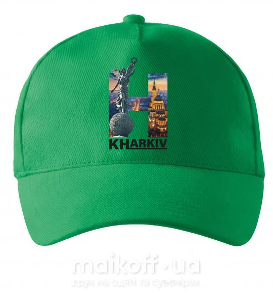 Кепка Рідний Харків Зелений фото