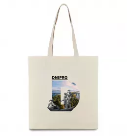Эко-сумка Дніпро карта Бежевый фото Эко-сумка Дніпро карта Бежевый фото