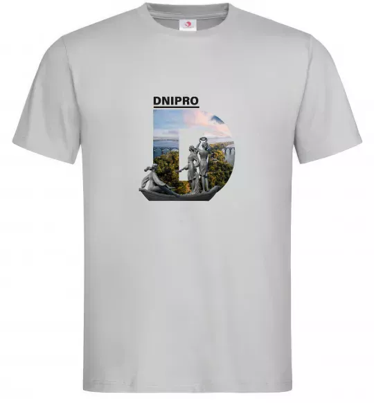 Мужская футболка Рідний Дніпро Серый фото