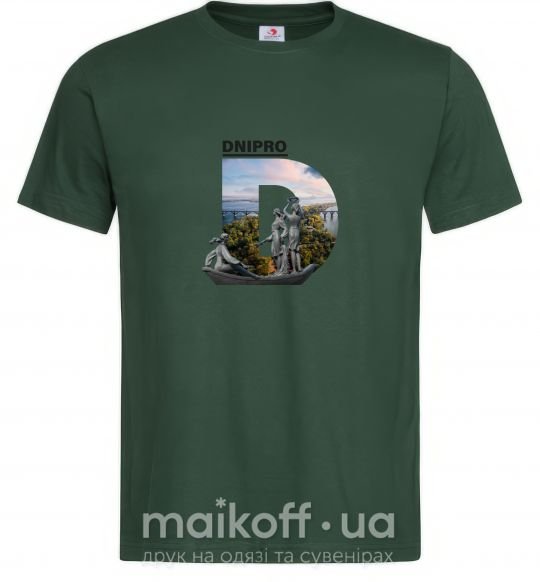Мужская футболка Рідний Дніпро Темно-зеленый фото