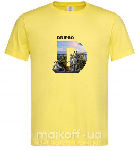 Мужская футболка Рідний Дніпро Лимонный фото
