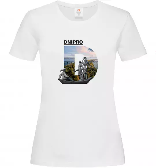 Жіноча футболка Рідний Дніпро Білий фото