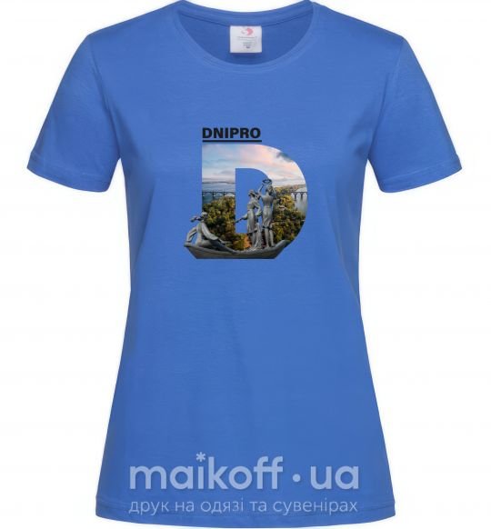 Жіноча футболка Рідний Дніпро Яскраво-синій фото