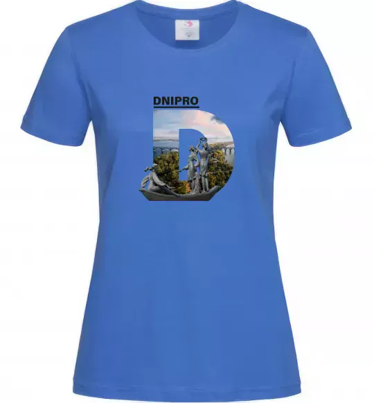 Жіноча футболка Рідний Дніпро Яскраво-синій фото