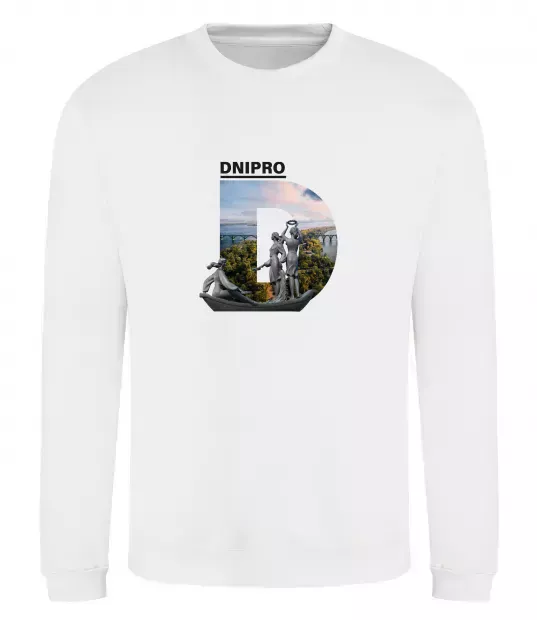 Світшот Рідний Дніпро Білий фото