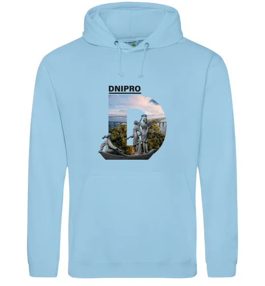 Чоловіча толстовка (худі) Рідний Дніпро Блакитний фото