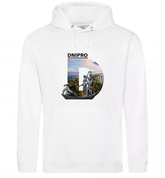 Жіноча толстовка (худі) Рідний Дніпро Білий фото