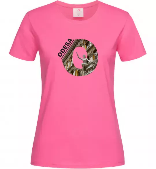 Жіноча футболка Рідна Одеса Яскраво-рожевий фото