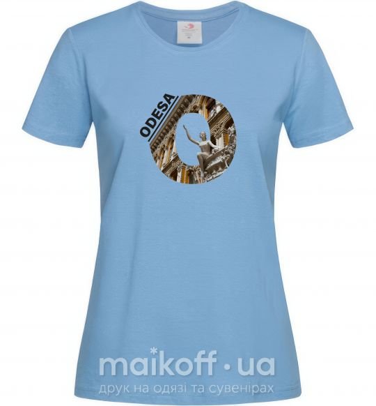 Жіноча футболка Рідна Одеса Блакитний фото