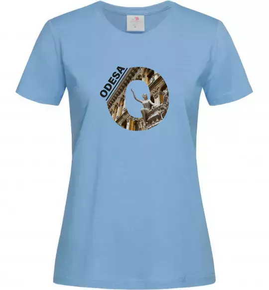 Жіноча футболка Рідна Одеса Блакитний фото