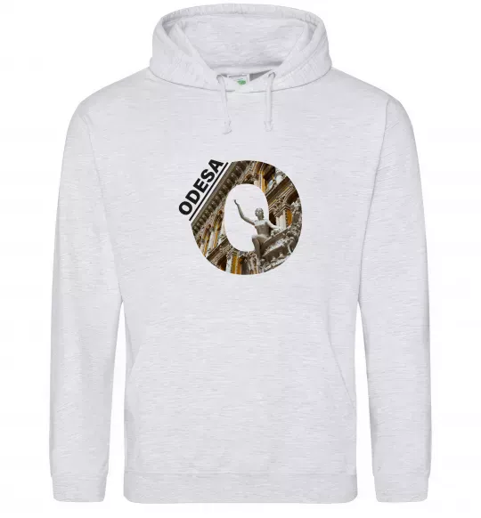 Женская толстовка (худи) Рідна Одеса Серый меланж фото