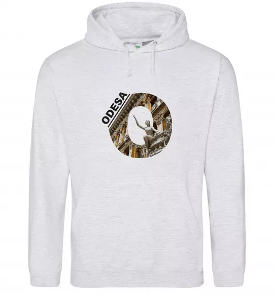 Чоловіча толстовка (худі) Рідна Одеса Сірий меланж фото