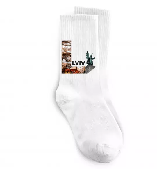 Шкарпетки Рідний Львів Білий фото