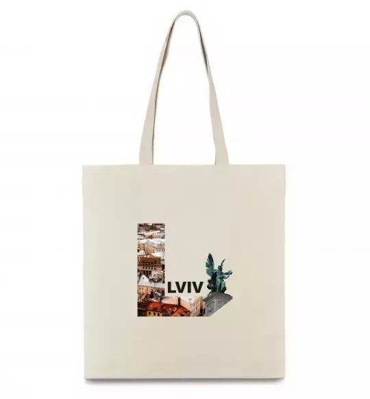 Эко-сумка Рідний Львів Бежевый фото