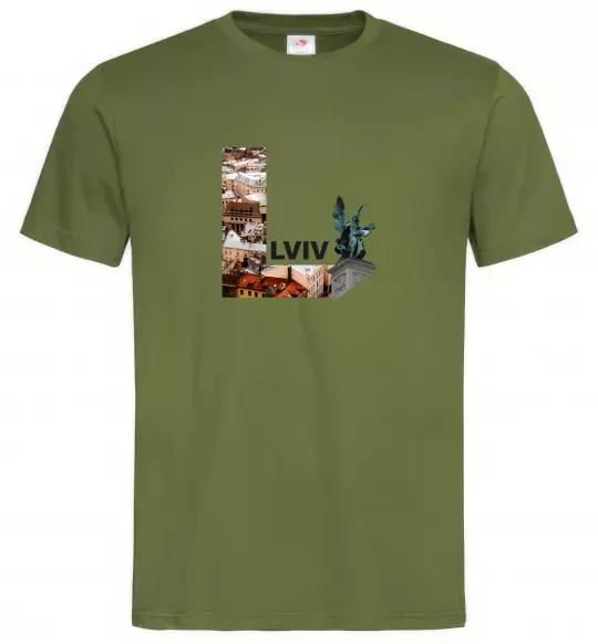 Чоловіча футболка Рідний Львів Оливковий фото