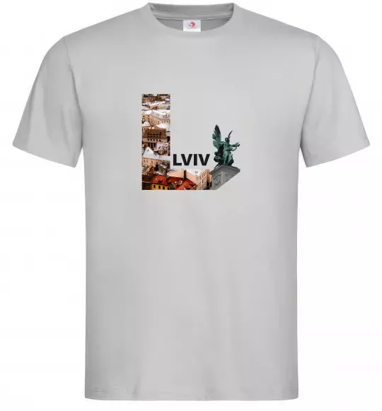 Чоловіча футболка Рідний Львів Сірий фото
