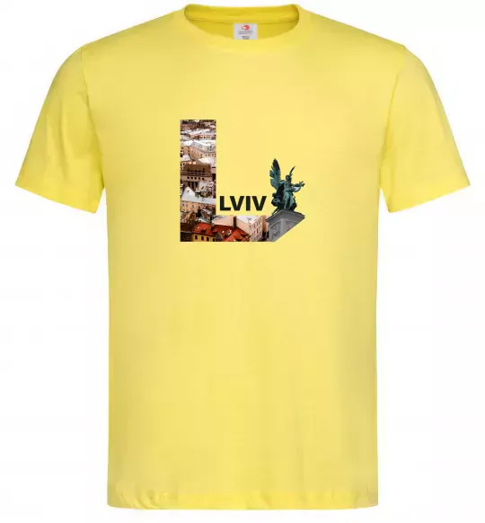 Чоловіча футболка Рідний Львів Лимонний фото