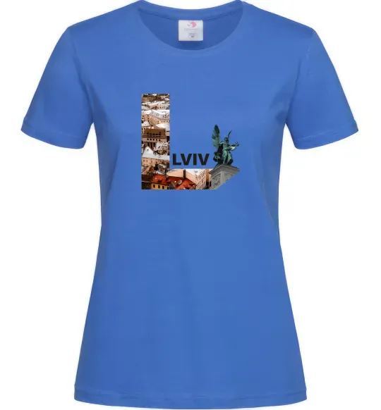 Женская футболка Рідний Львів Ярко-синий фото