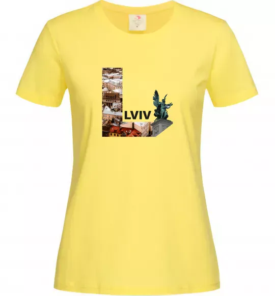 Женская футболка Рідний Львів Лимонный фото