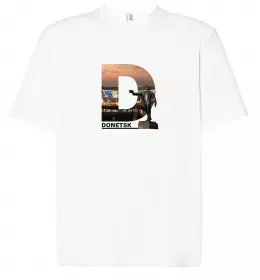 Футболка Оверсайз Donetsk Ukraine Білий фото