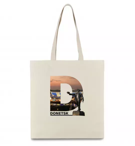 Еко-сумка Рідний Донецьк Бежевий фото