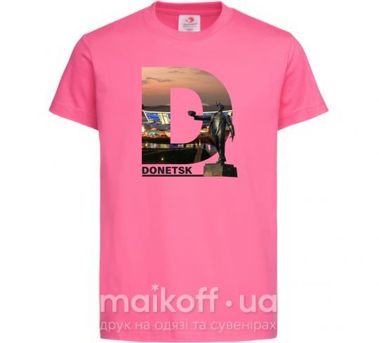 Дитяча футболка Рідний Донецьк Яскраво-рожевий фото
