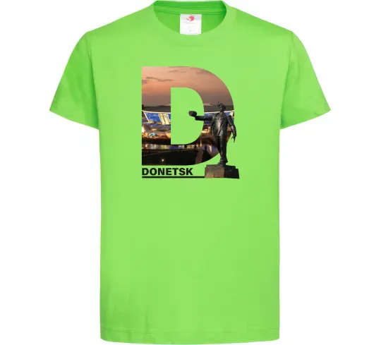 Детская футболка Рідний Донецьк Лаймовый фото