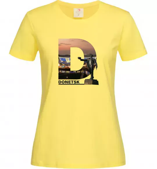 Женская футболка Рідний Донецьк Лимонный фото