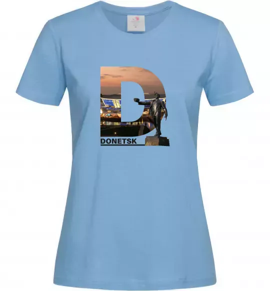 Женская футболка Рідний Донецьк Голубой фото