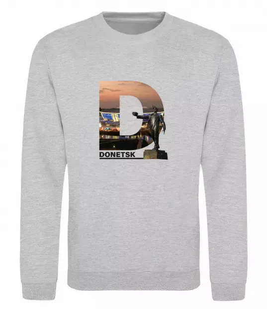 Свитшот Рідний Донецьк Серый меланж фото