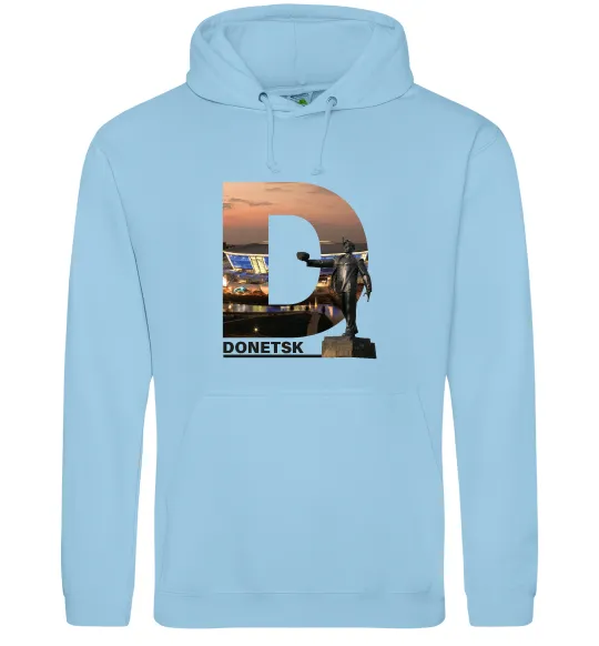 Мужская толстовка (худи) Рідний Донецьк Голубой фото