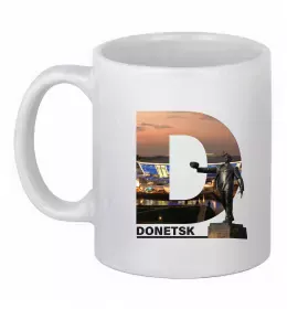 Чашка керамічна Donetsk lover Білий фото