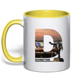 Чашка з кольоровою ручкою Рідний Донецьк