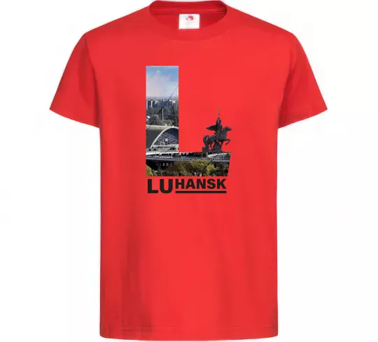 Детская футболка Рідний Луганськ Красный фото