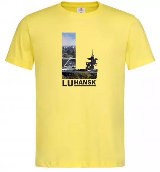 Мужская футболка Рідний Луганськ Лимонный фото
