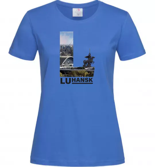 Женская футболка Рідний Луганськ Ярко-синий фото