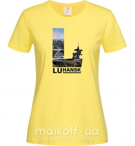Жіноча футболка Рідний Луганськ Лимонний фото
