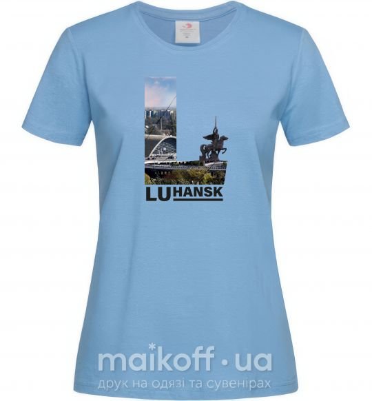 Женская футболка Рідний Луганськ Голубой фото
