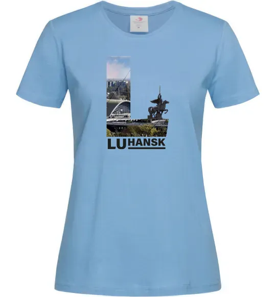 Женская футболка Рідний Луганськ Голубой фото