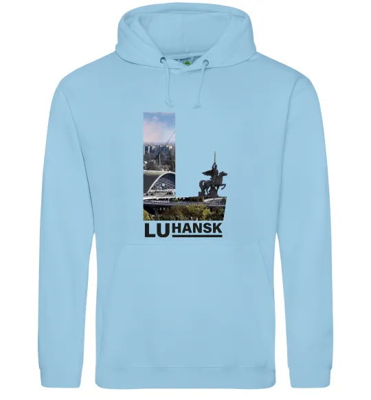 Женская толстовка (худи) Рідний Луганськ Голубой фото