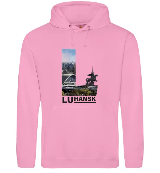 Чоловіча толстовка (худі) Рідний Луганськ Рожевий фото