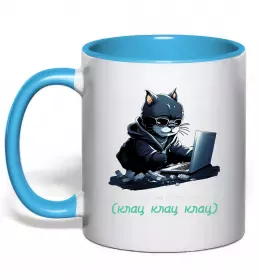 Чашка с цветной ручкой Senior web developer Красный фото