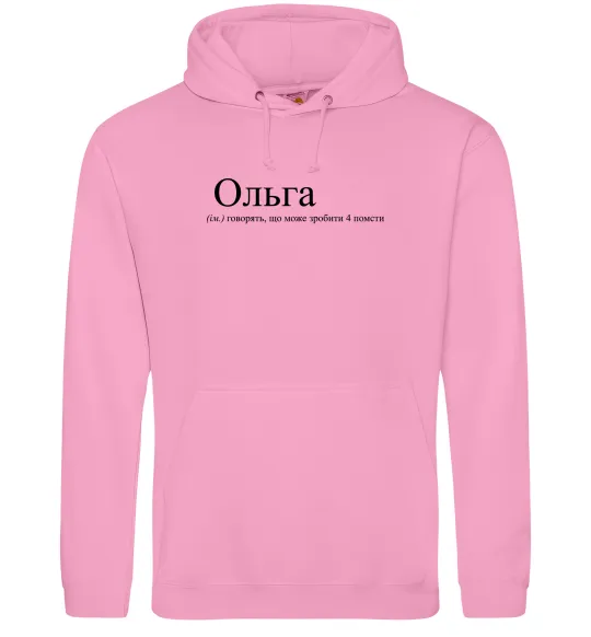 Женская толстовка (худи) Ольга Розовый фото