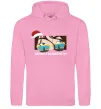 Женская толстовка (худи) Запалимо в цю новорічну ніч Розовый фото