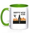 Чашка з кольоровою ручкою Happy New Year 2024 Зелений фото