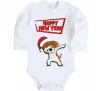 Детский боди Happy New Year Pes Patron Белый фото
