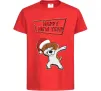 Детская футболка Happy New Year Pes Patron Красный Детская футболка Happy New Year Pes Patron Красный фото