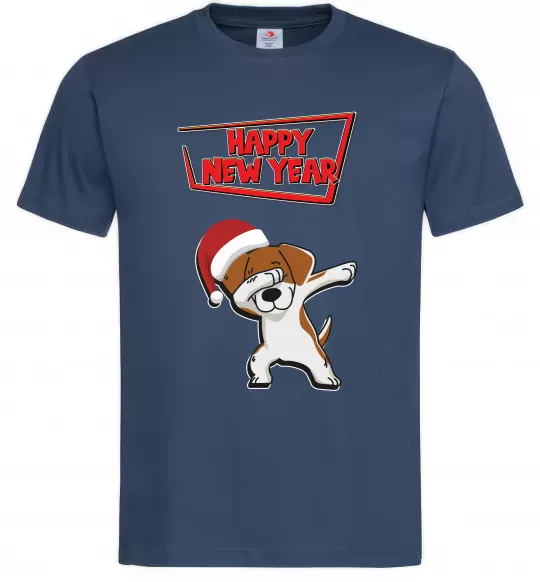 Мужская футболка Happy New Year Pes Patron Темно-синий фото